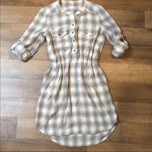 Madewell brand Grey gingham dress EUC XS